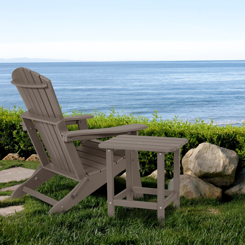 Rectangular Outdoor Side Table , 46cm cm W 35.5cm cm D, Brown
