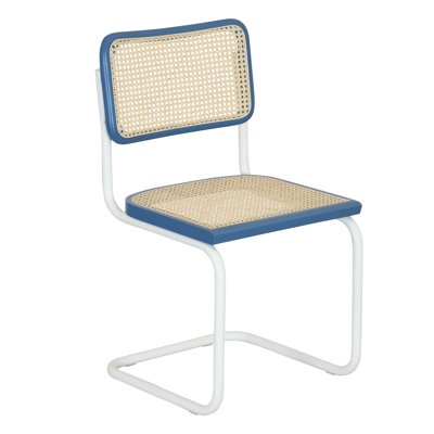 Breuer Chair Company Marcel Breuer B32/S32 Cesca Cane Cantilever Side Chair w/ Frame & RAL 5020  Wood  by Furnish Theory