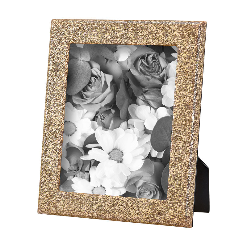Leather Picture Frame, 8" W x 10" H, Stone