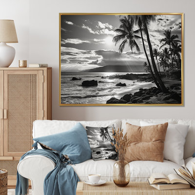 Maui Beautiful Cityscape Black III sur toile