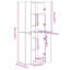 Storage Cabinet 70X42.5X225 Cm Engineered Wood-618435935