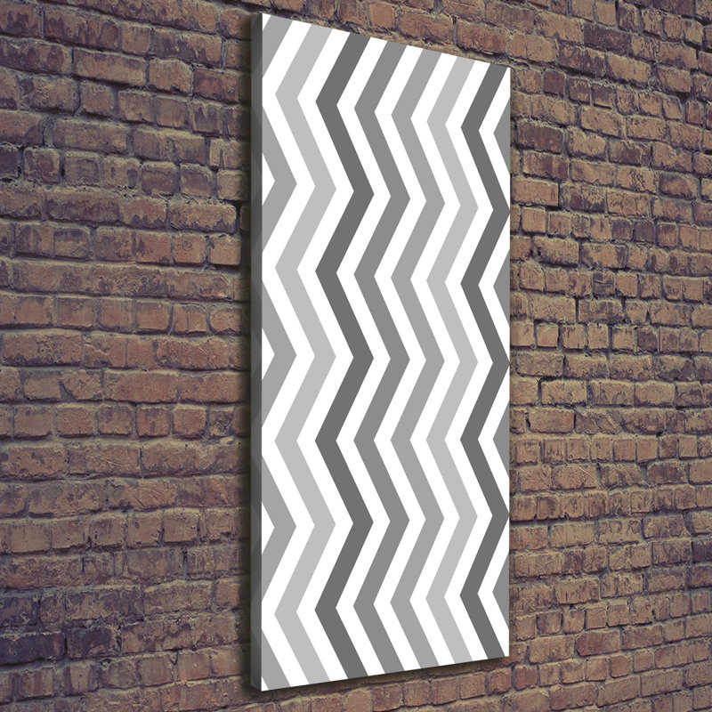 Gray Zigzags - Wrapped Canvas Print
