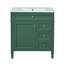 Meuble-lavabo de 30 po avec lavabo supérieur, meuble-lavabo moderne avec 2 tiroirs et tiroir escamotable, meuble-lavabo simple-1386986578