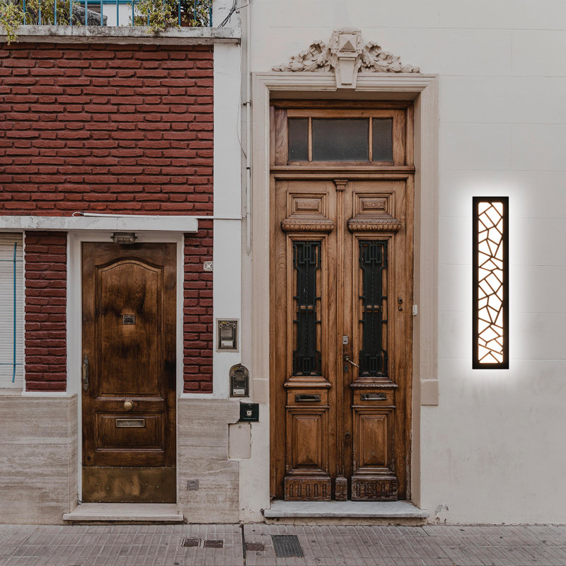 Outdoor Wall Lights 24Inch Modern Outdoor Wall Sconce LED Long Wall Sconces Black Front Porch Light Waterproof Led Wall Light 3000K, 3500K, 4500K, 5000K, 6000K Exterior Lighting Fixtures