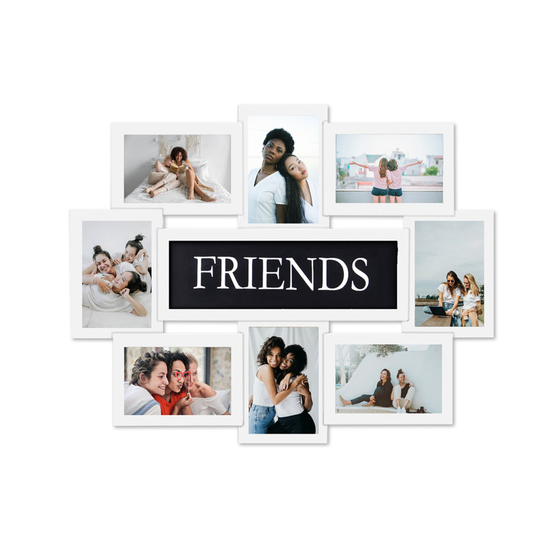 Hefner Wall Gallery Friends Theme Picture Frame, White