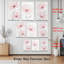 «Pink Floral Watercolor», ensemble de 3 reproductions botaniques sur toile-321470062