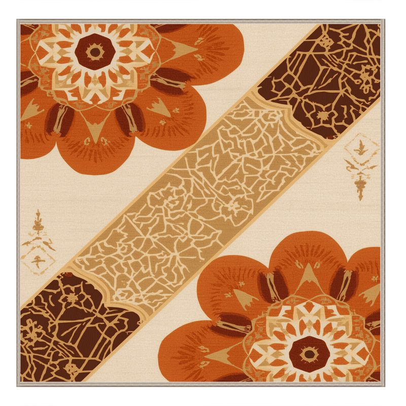 Tapis marocain d'inspiration mondiale Paesyn Marigold, Carré 3 pi
