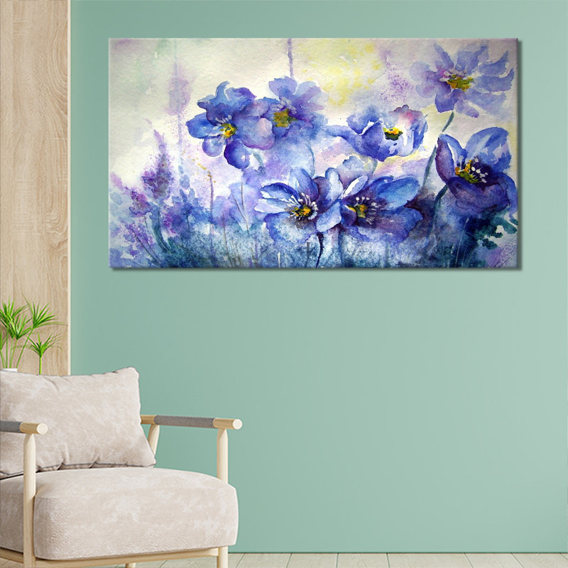 Violet Medley - Wrapped Canvas Painting, 51cm H x 76cm W x 2cm D