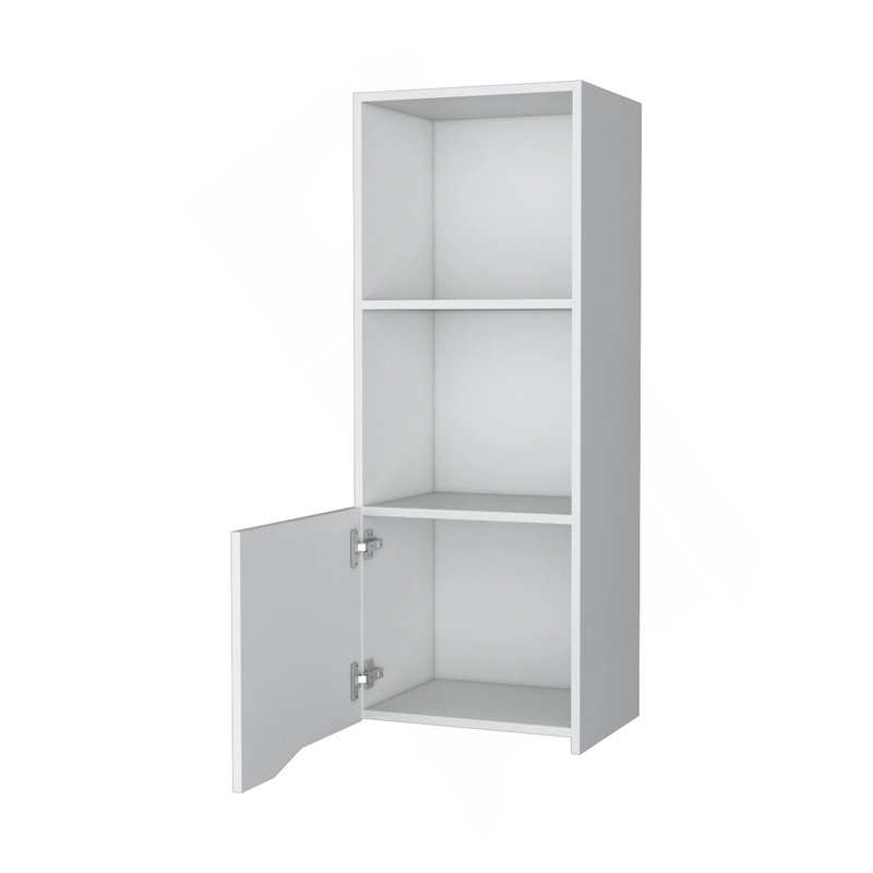 White Wall Cabinet With One Door, White