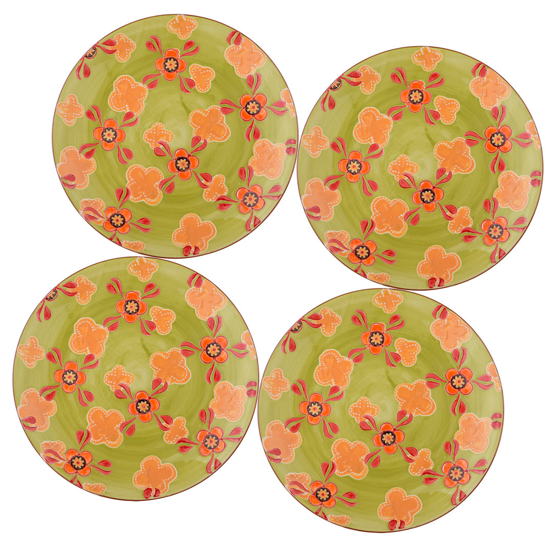 Dutch Wax 8'' Stoneware Salad/Dessert Plate (Set of 4) Grace's Tea Ware