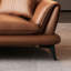 Canapé modulaire 84,65 po en cuir véritable brun