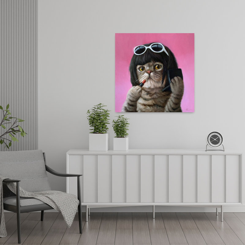 Art urbain contemporain Bob Cat, H 24 po x l 24 po