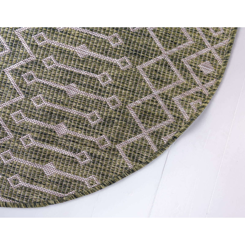 Outdoor Preen Area Rug Seige Color, Rectangle 4' x 6'