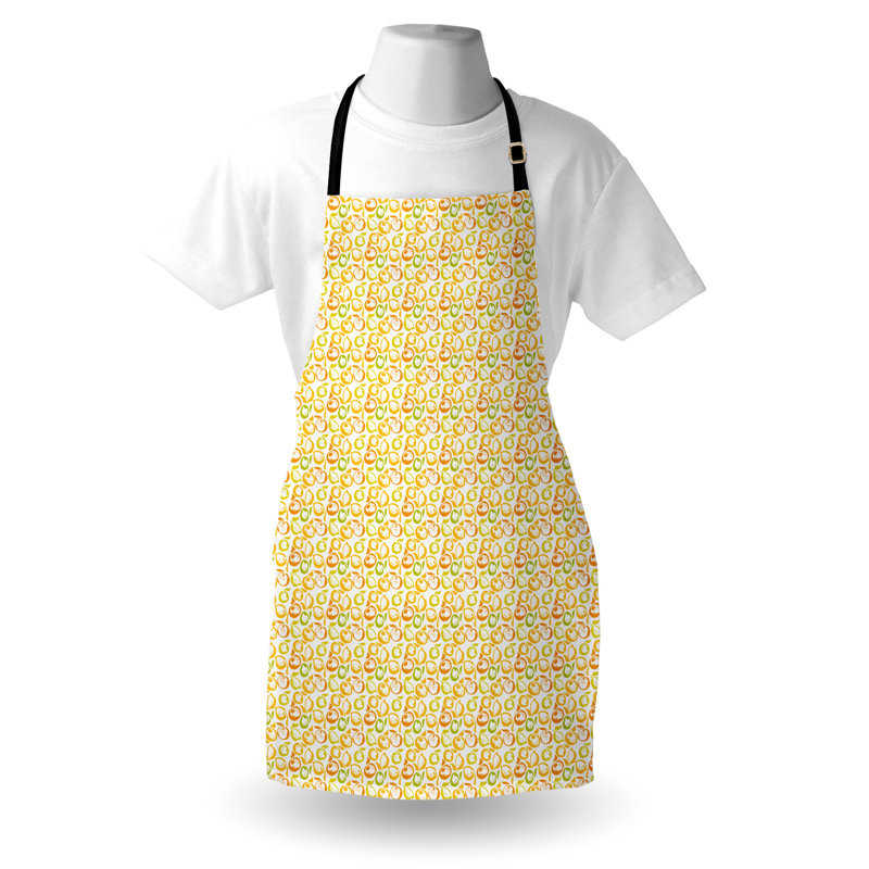 Tablier d'agrumes East Urban Home citrons unisexes et motif oranges taille adulte jaune vert multicolore