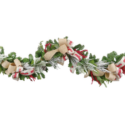 9' Red Truck Holiday Garland