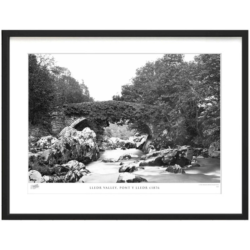 Lledr Valley, Pont Y Lledr C1876 - Single Picture Frame Print, 60cm H x 80cm W x 2.3cm D