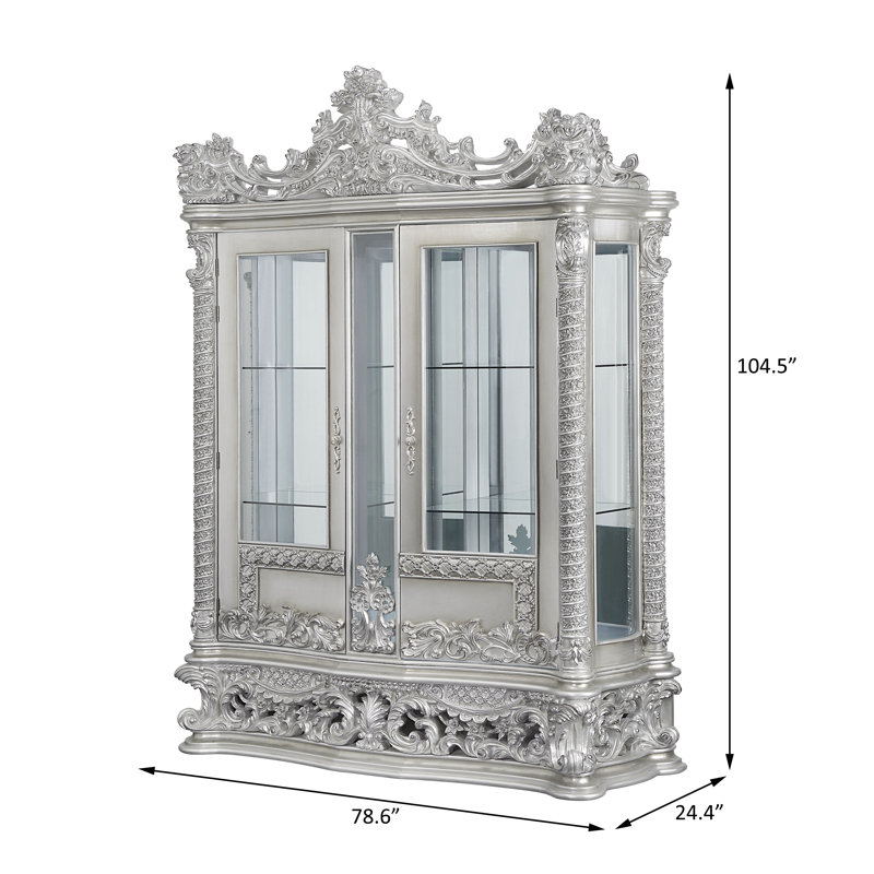 Amberlyn 2 - Door Dining Cabinet in Antique Platinum