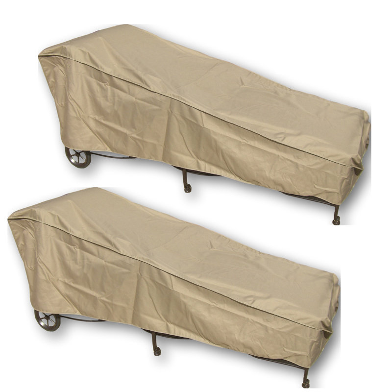 Outdoor Patio Chaise Lounge Cover, Classic Taupe