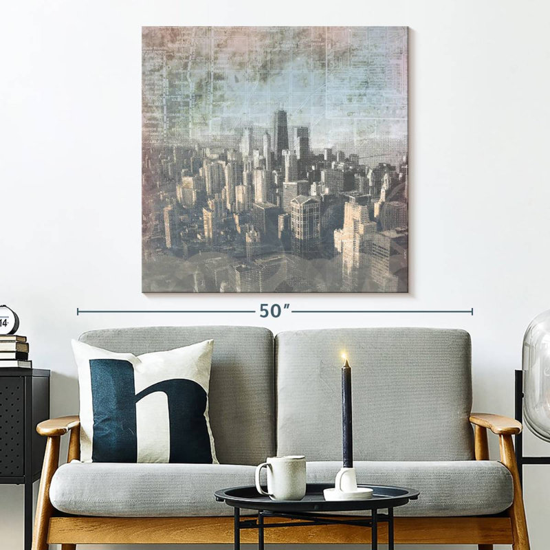 Chicago Skyline II, 33" H x 33" W