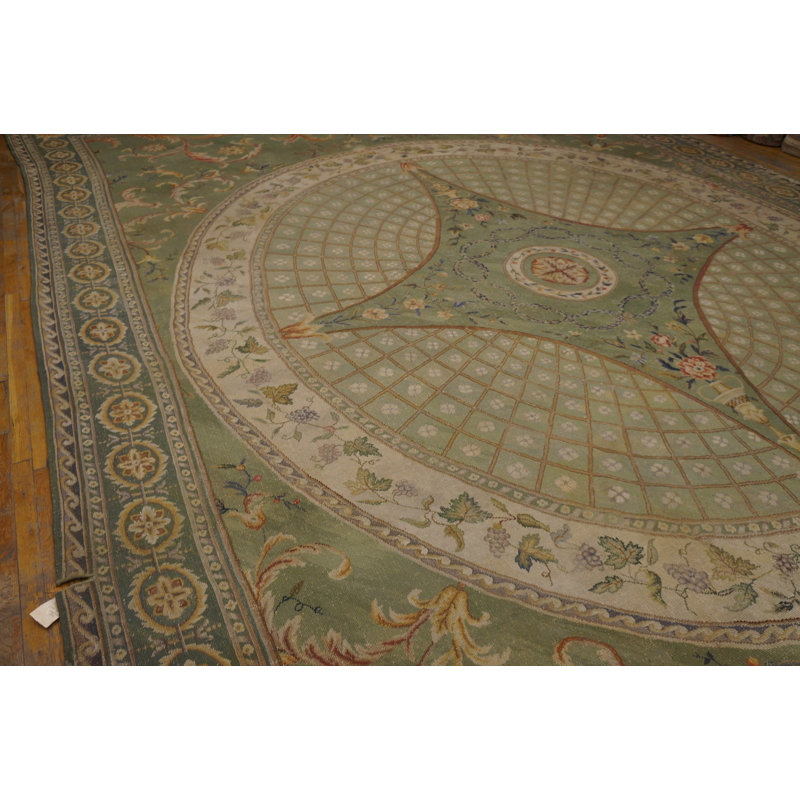 Tapis antique surdimensionné à médaillon antique