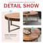 Table basse de salon de 31,4 pouces, table basse moderne en grain de bois naturel faite à la main en forme de tambour, table basse en bois F Smith, table basse à base robuste