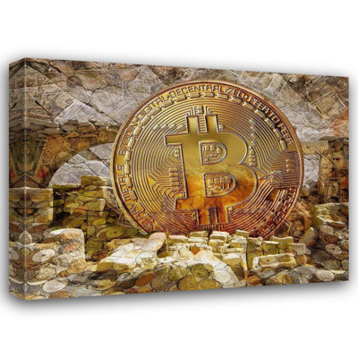 «Alcun Hill® Hunziker, Steve», art sur toile tendue sous le titre: Bitcoin New Age III
