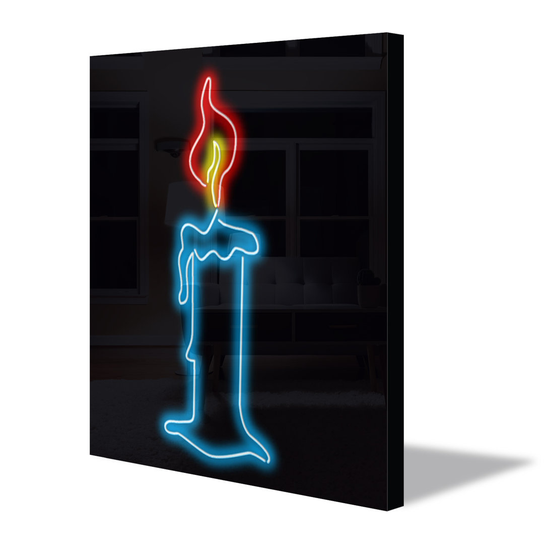 Neon Sign Candle Wall Décor