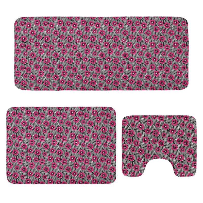  Ensemble de tapis de salle de bain Luau 3 pièces Luau