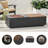 Outdoor Lightweight Concrete Rectangular Fire Pit Table With Storage