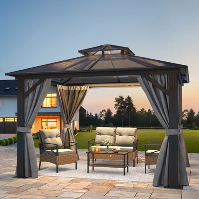 Aluminum Double Roof Patio Gazebo