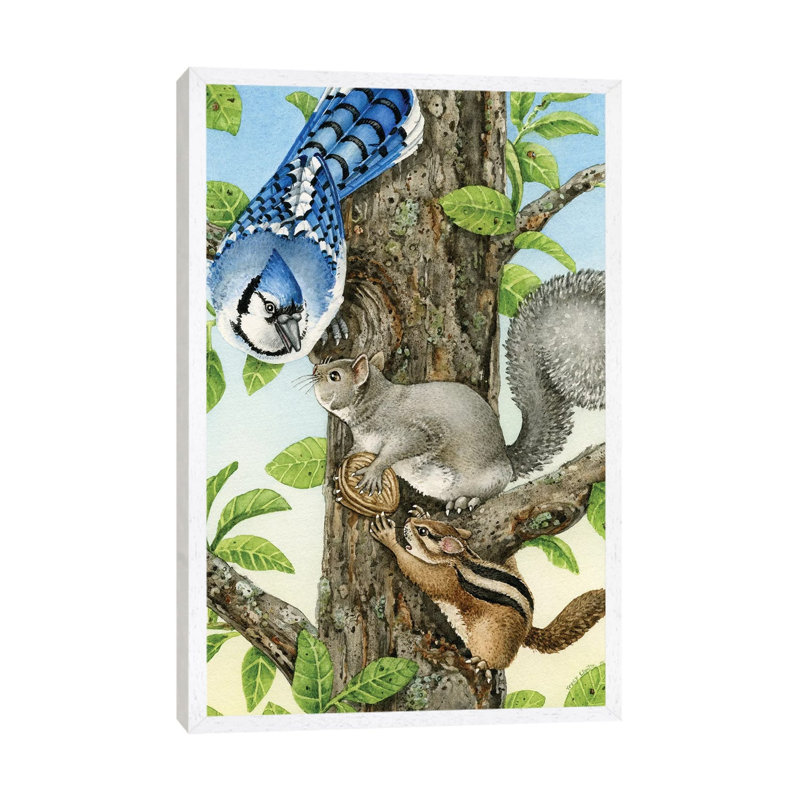 Nutty Situation by Tracy Lizotte - Painting on Canvas, 66.04cm H x 45.72cm W x 3.81cm D, White Framed