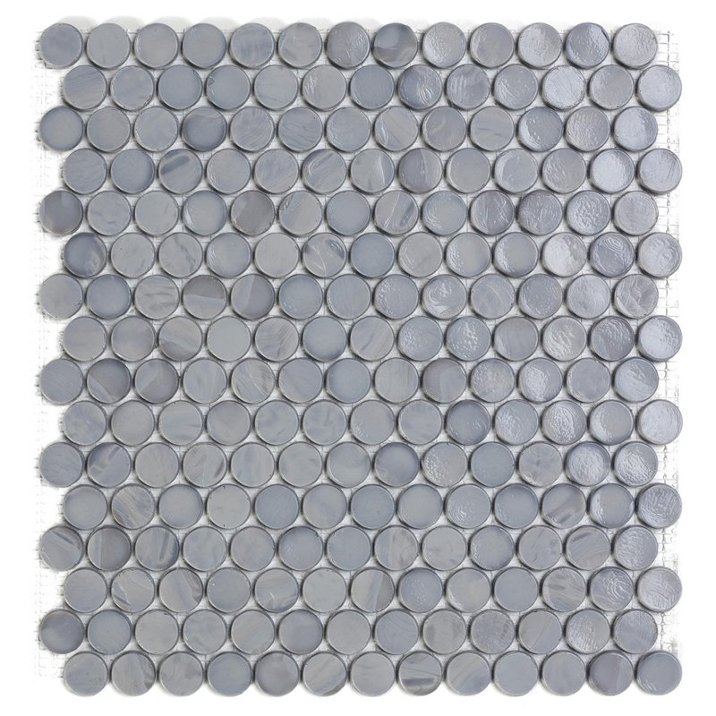Titanium 1 6/8" Barrels Glass Mosaic