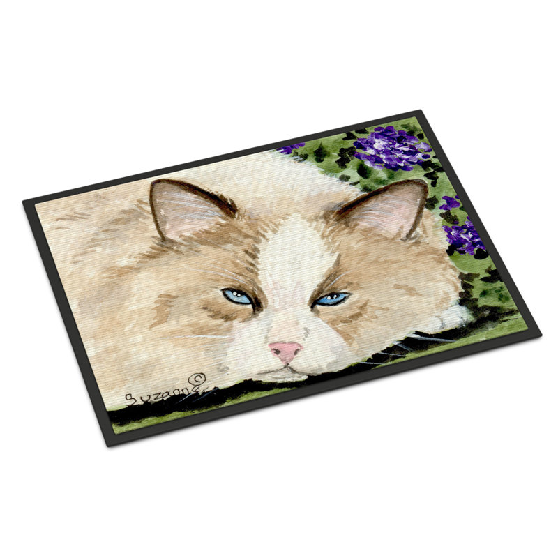 Paillasson d’intérieur anti-dérapant pour chat Swarthmore, Rectangle 1 pi 6 po x 2 pi 3 po