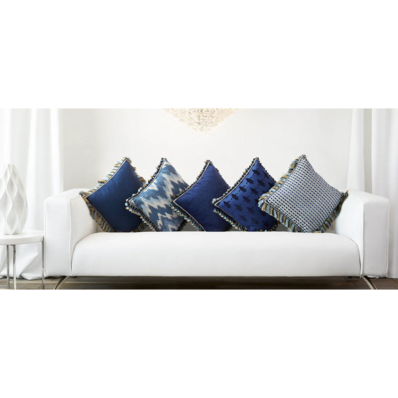 Royalty Trimmed Tassels Throw Pillow