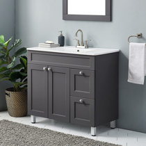 36 Inch Modern Bathroom Vanity with USB Charging, Two Doors and Three –  Home Elegance USA