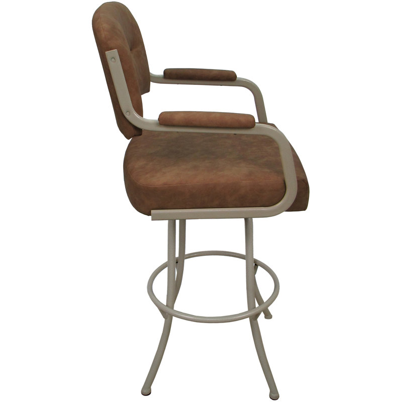 Tabouret de comptoir pivotant rembourré 30 po Heimgard, Beige