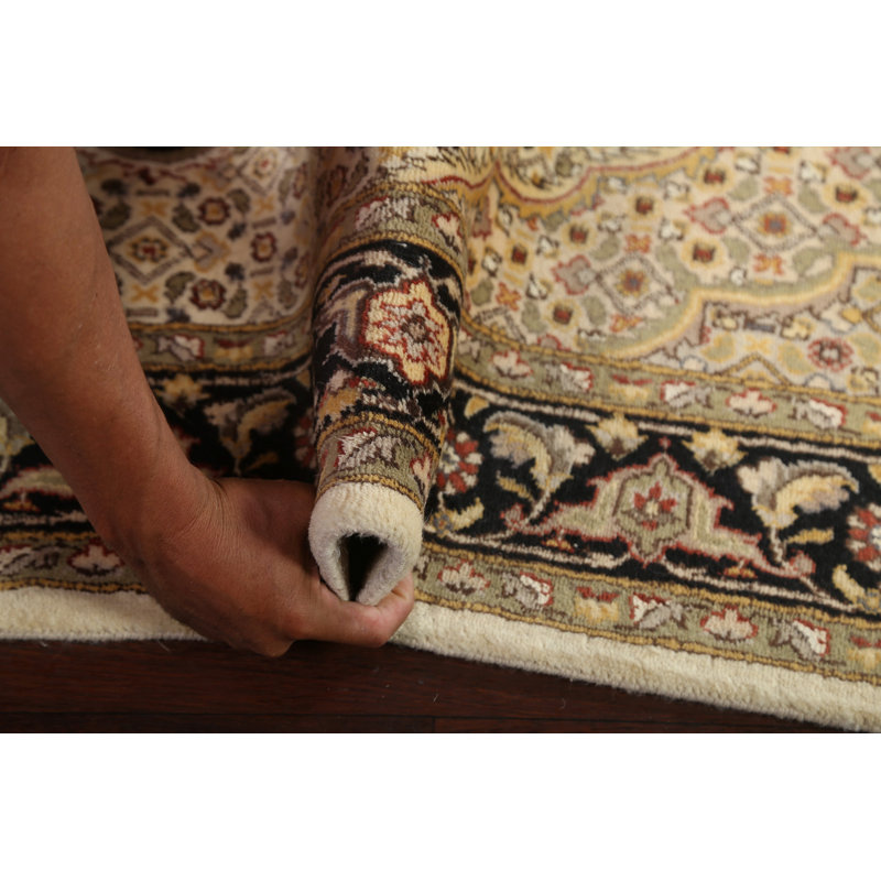 Tapis Tabriz Mahi végétal noué à la main 4 x 6