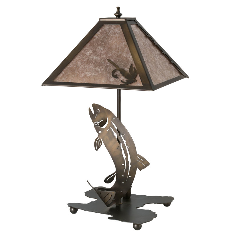 21"H Leaping Trout Table Lamp