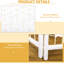 4 Folding Room Divider Barrier Wall, White Wave Fibre Partition, 5.6' For Home, Office, Modern Privacy Screen, Divider, Partition Wall Elegant Choice