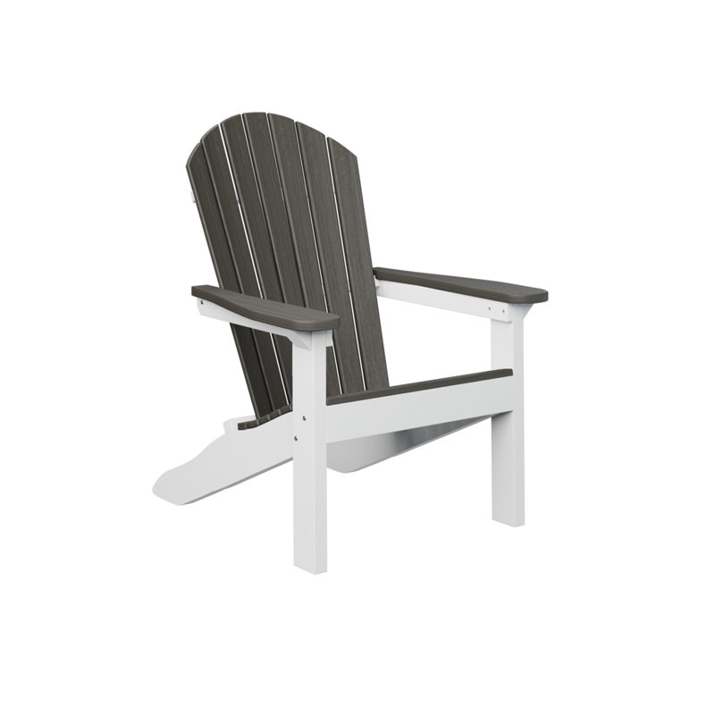 Chaise Adirondack Lineville, Gris bord de mer / blanc