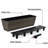 2 Rectangular Dark Gray Planter - Hand Woven Self-Watering Advantageous Practical Plant Holder-1021975113