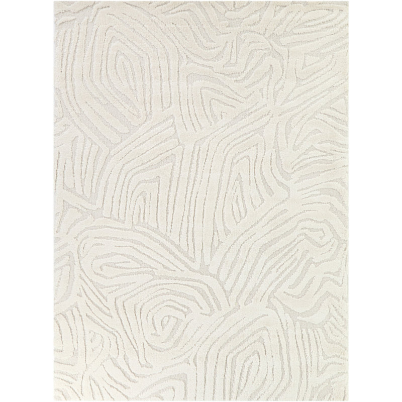 Tapis texturé crème Beauchamp, Rectangle 5 pi 3 po x 7 pi