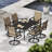Rectangular 6 - Person 59" Long Dining Set with 28" W Seats