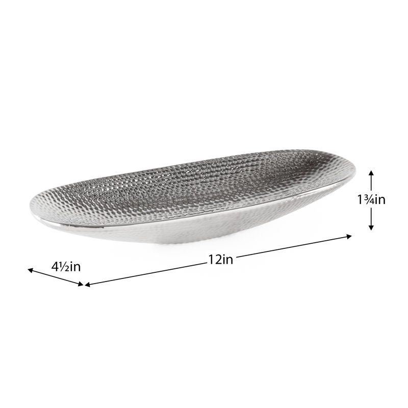Assiette décorative Alicha, H 1,75 po x l 12 po x P 4,5 po