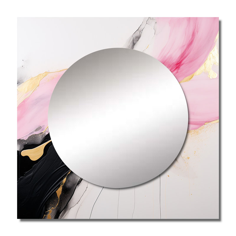 Raiens - Miroir carré abstrait mural pour chambre à coucher, 29 po x 29 po