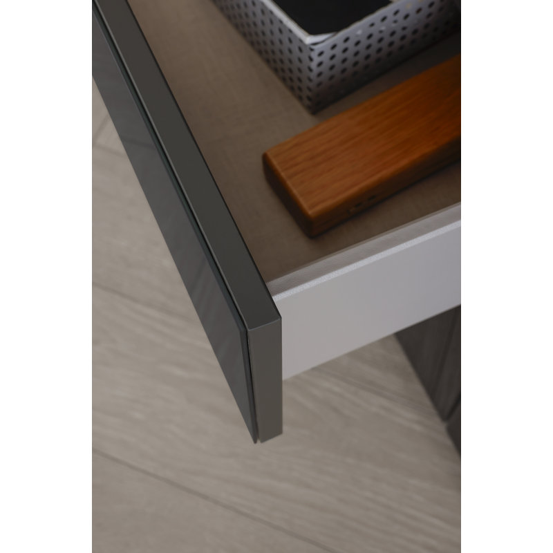 Flipp 5 - Drawer Chest of Drawers, Graphite/Glass Basalt