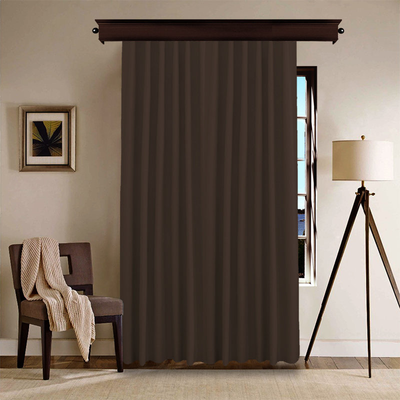 Rideau en polyester Terah, Gris anthracite