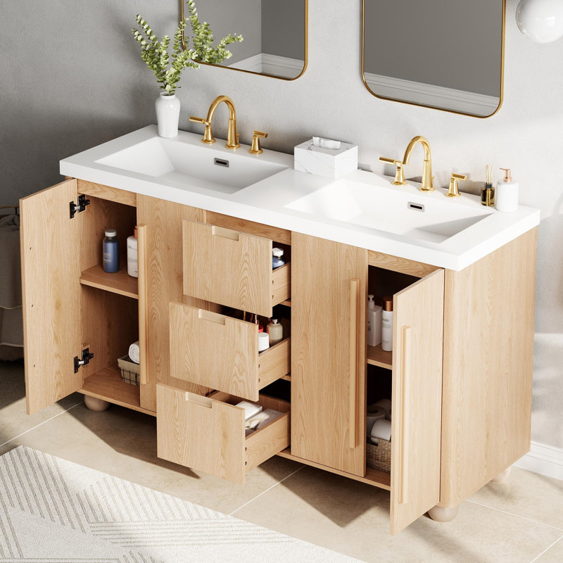 Meuble-lavabo 59 po avec lavabo en résine