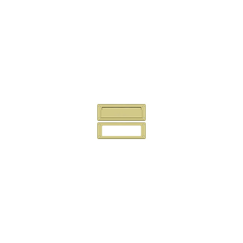 Brass Mail Slot, 2.875" H x 8.875" W x 0.5" D, Polished Brass