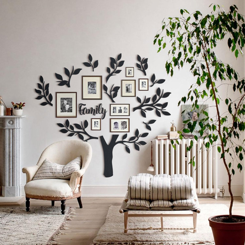 Arbre familial Family Tree, décoration murale pour la maison et l'extérieur - Décoration murale